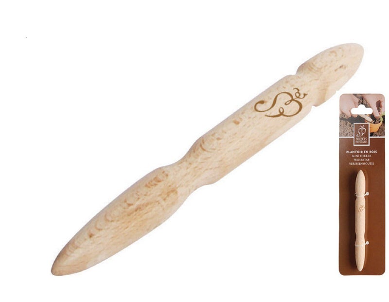 Esschert Design USA W4007 Secrets du Potager Wooden Mini Plant Dibber - Image 1